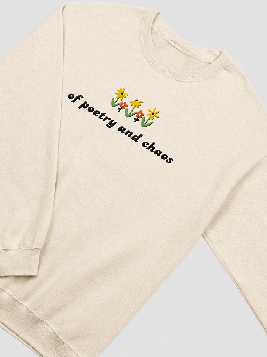 Embroidered Of Poetry and Chaos Floral Crewneck Sweatshirt product image (1)