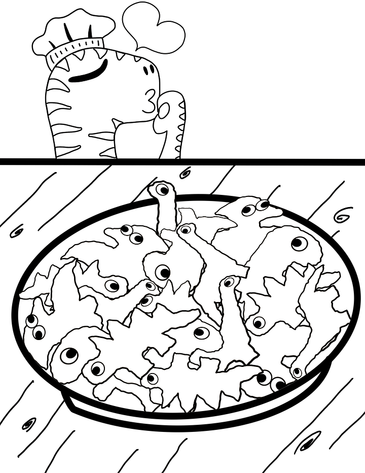 Dino Nuggies Bowl Colouring Sheet product image (1)