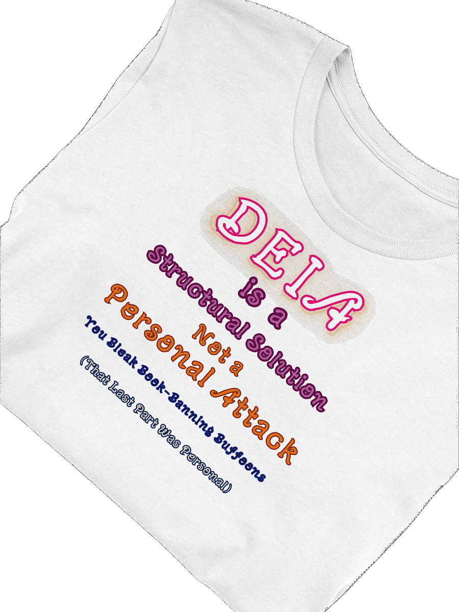 Hands Off DEIA, Structural Solution (words only), White Teee product image (5)