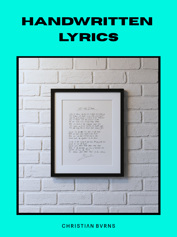 CB Handwritten Lyrics (FOR A LIMITED TIME) product image (1)