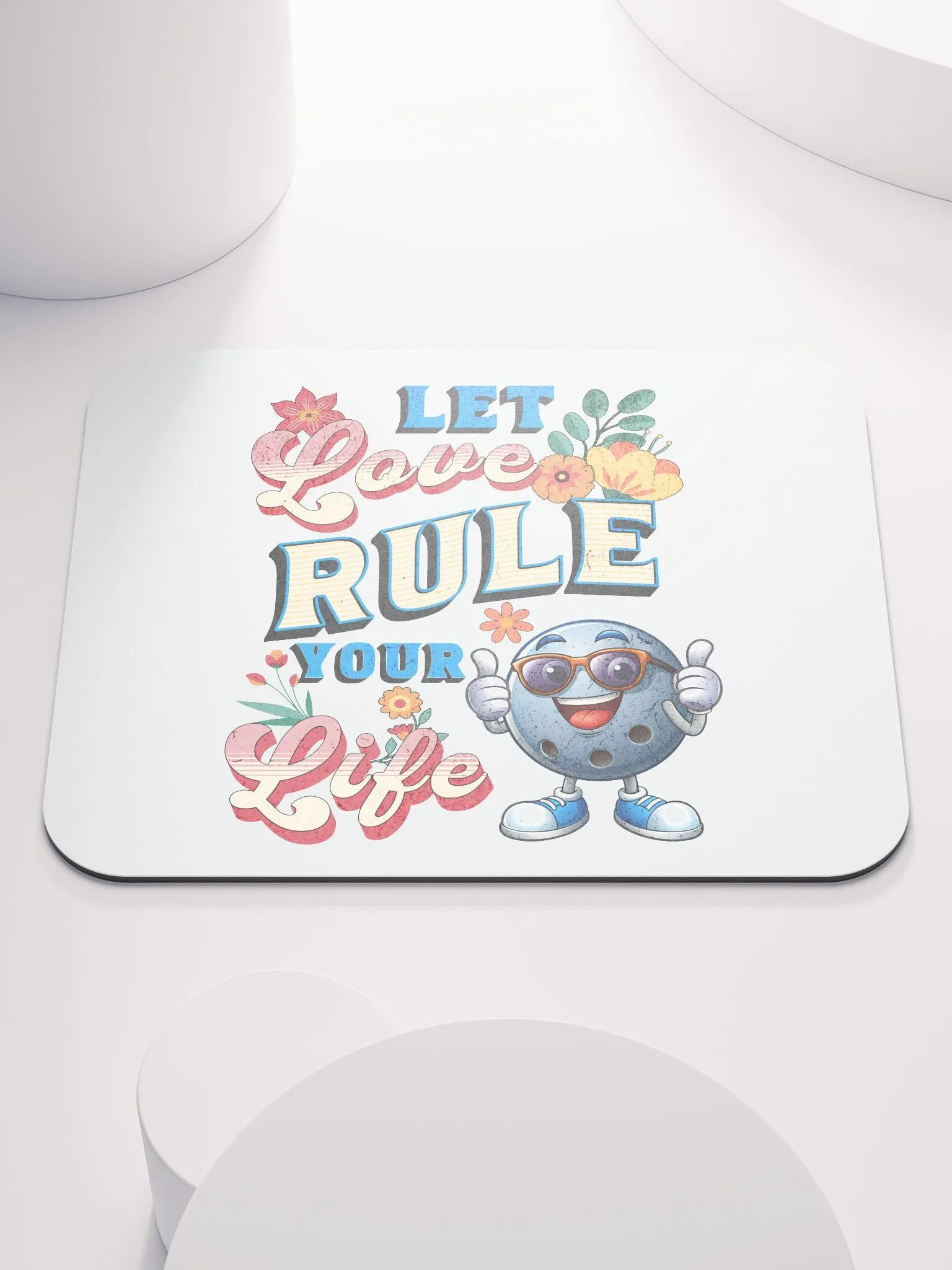 Let Love Rule Your Life Bowling Mouse Pad product image (1)