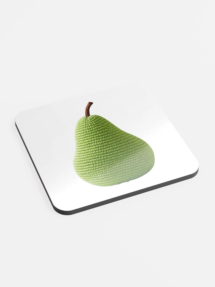 CozyAvocado Glossed Cork Coaster Pear #1 product image (2)