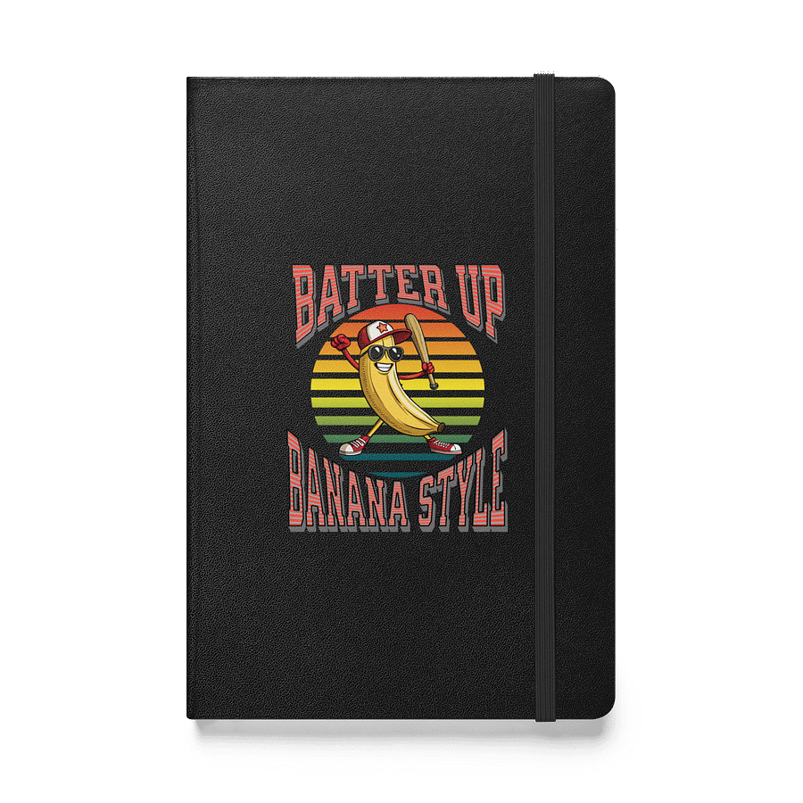 Batter Up Banana Style Baseball Hardcover Notebook product image (1)