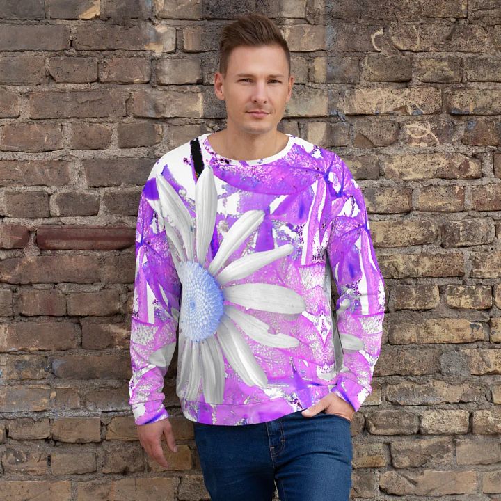 Cool Vivid Abstract Daisy Flower Unisex Sweatshirt product image (1)
