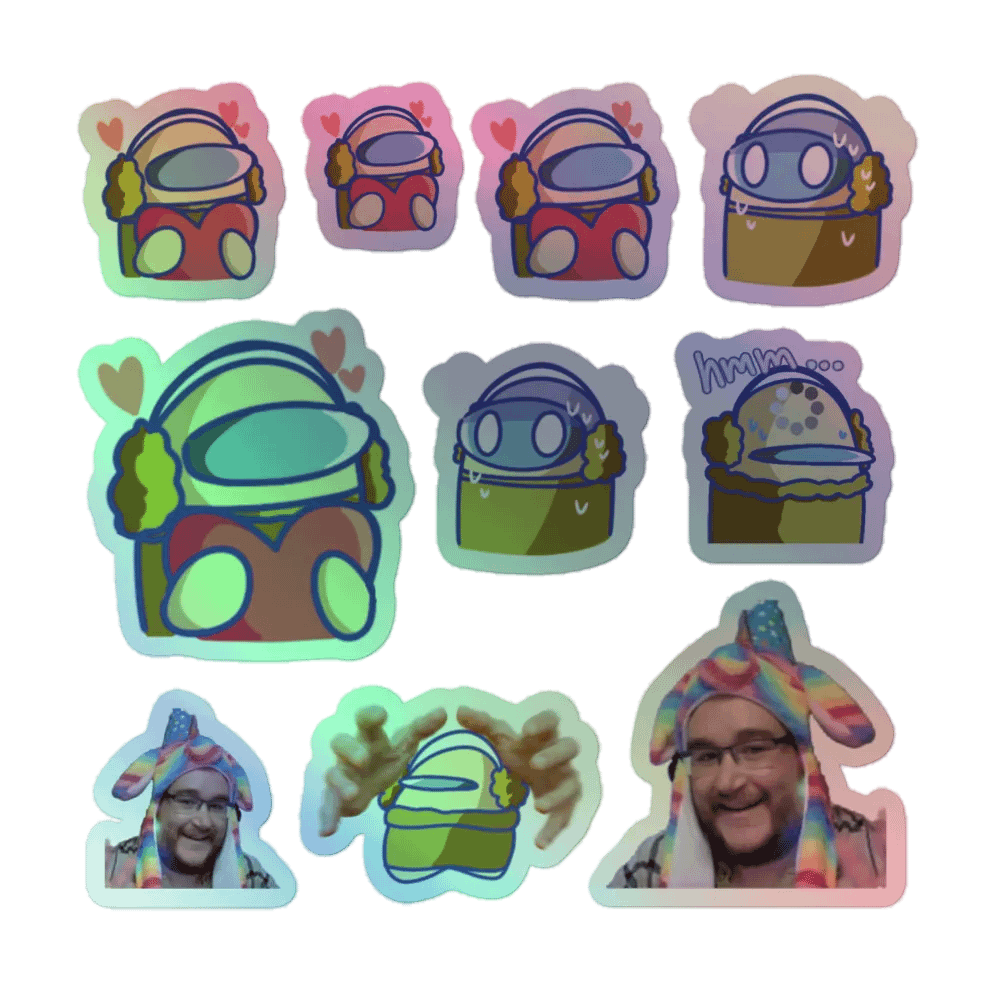 Holographic Emotes Sticker Pack product image (2)