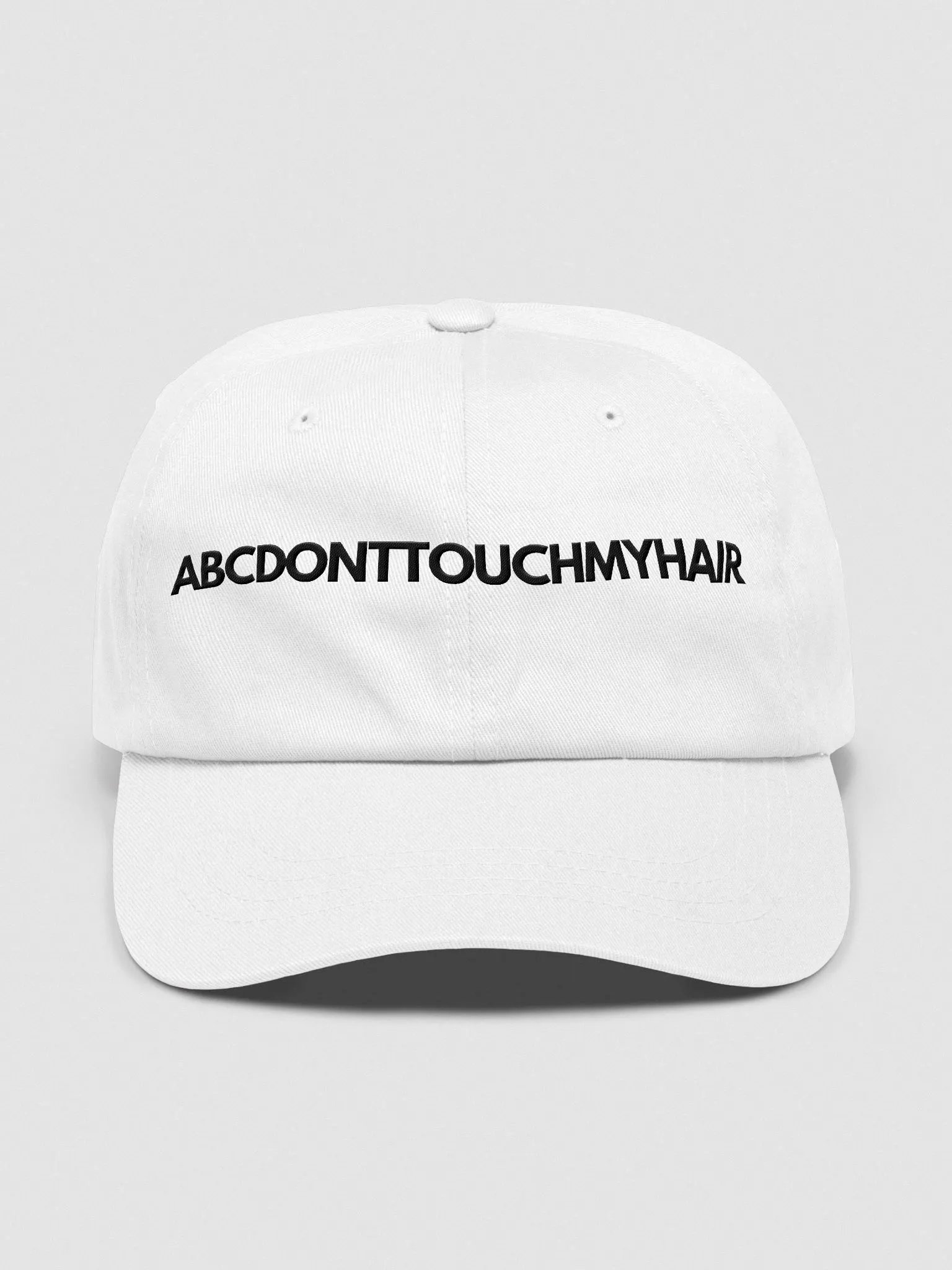 ABC Don't Touch My Hair Dad Hat (white) product image (17)