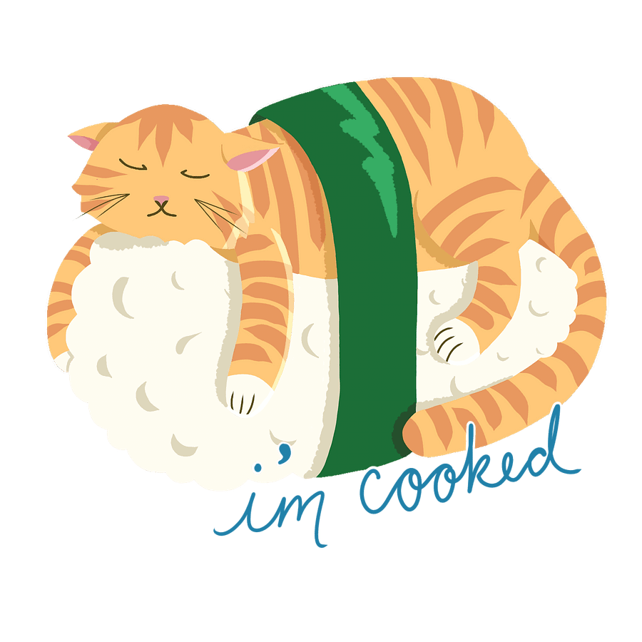'I'm Cooked' Sushi Cat Lounge Pants (Unisex) product image (3)