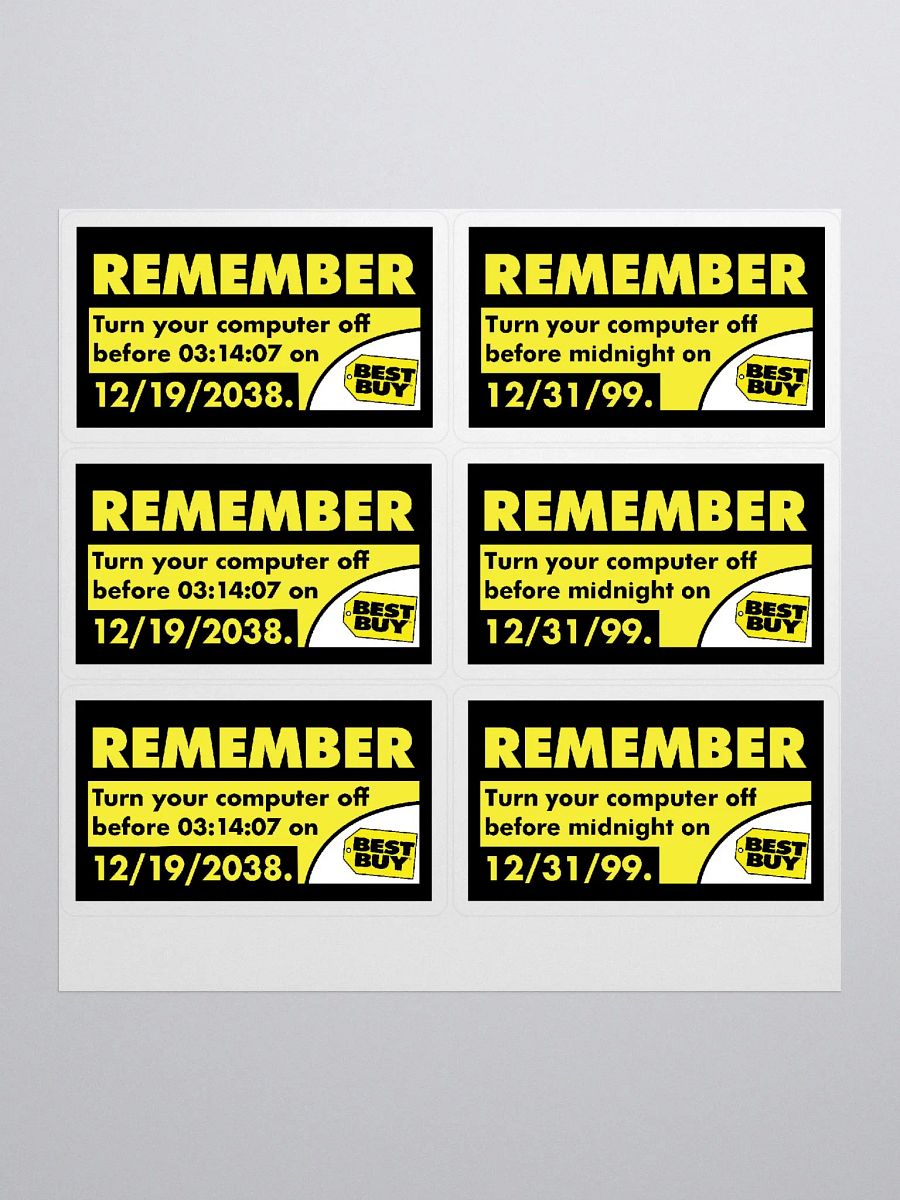 Y2K / Y2K38 Best Buy Parody Stickers product image (1)