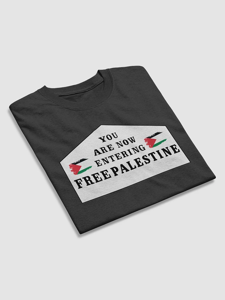 'You Are Now Entering Free Palestine' T-Shirt 🇵🇸 [Fundraiser] product image (2)