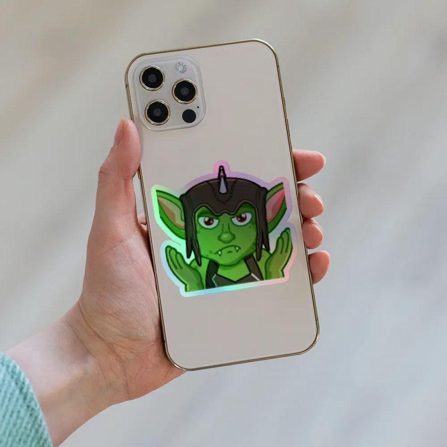 Shrug Holographic Sticker product image (8)