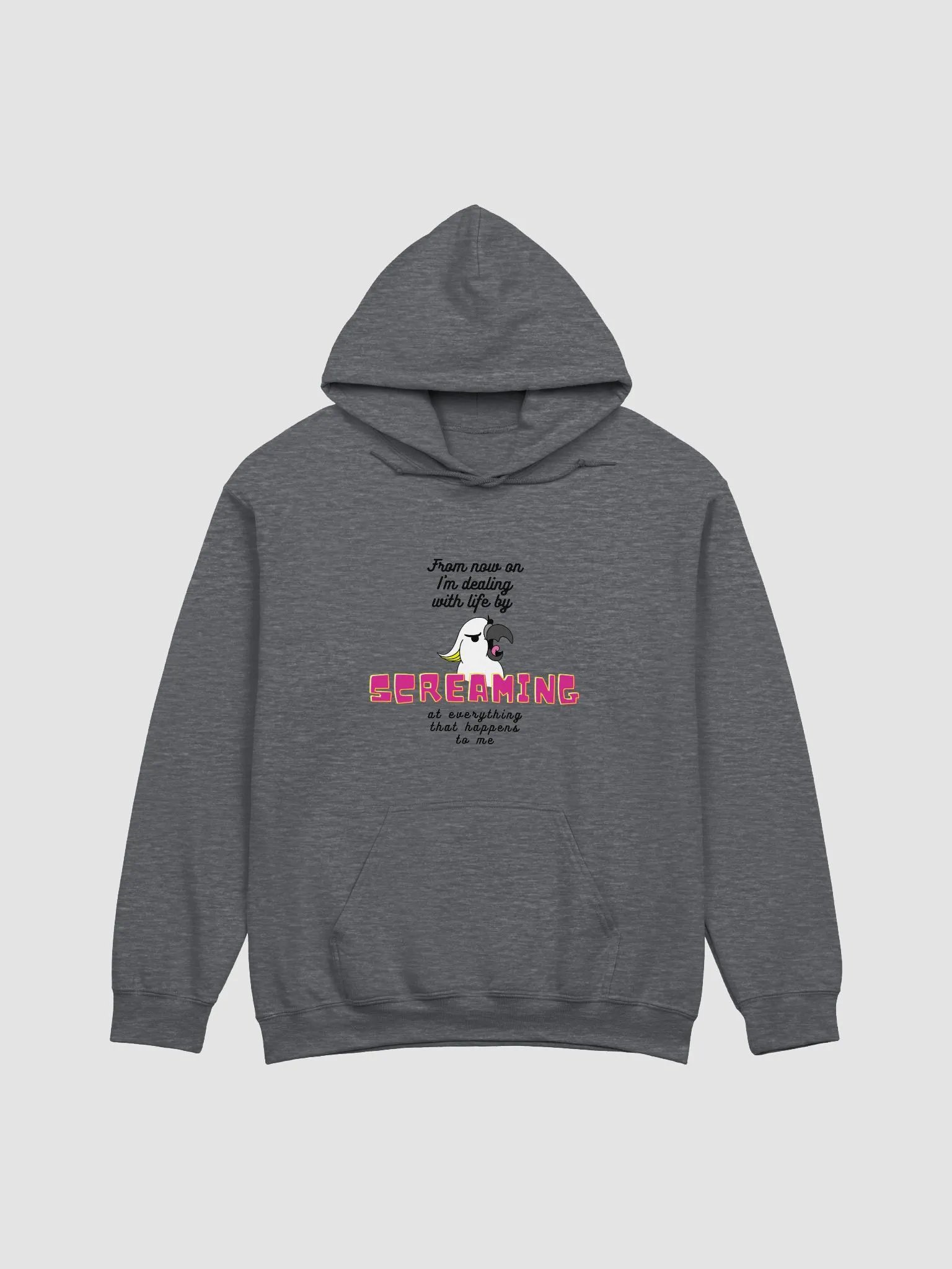 Screaming Cockatoo with Text Classic Hoodie Multicolor product image (1)