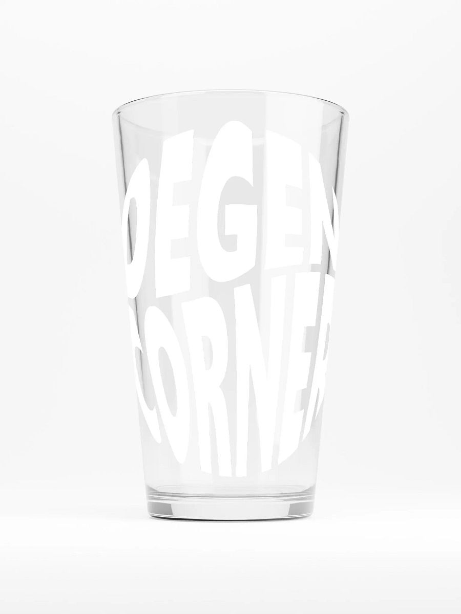 Degen Corner - Pint Glass (light logo) product image (1)