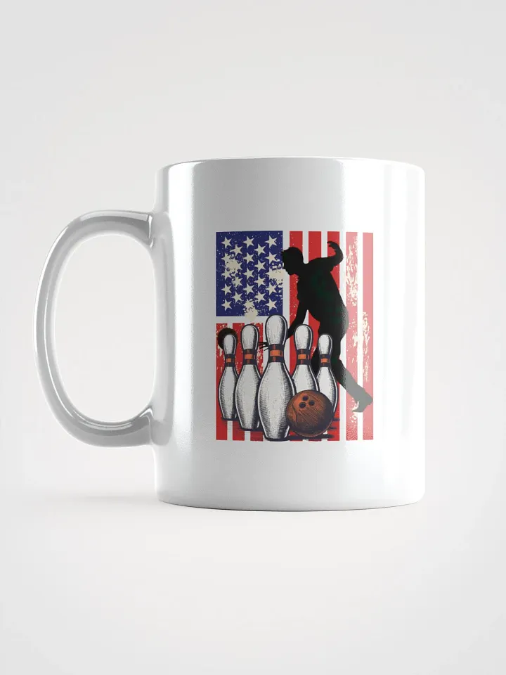 Flag American Bowling Stars & Strikes Mug product image (1)