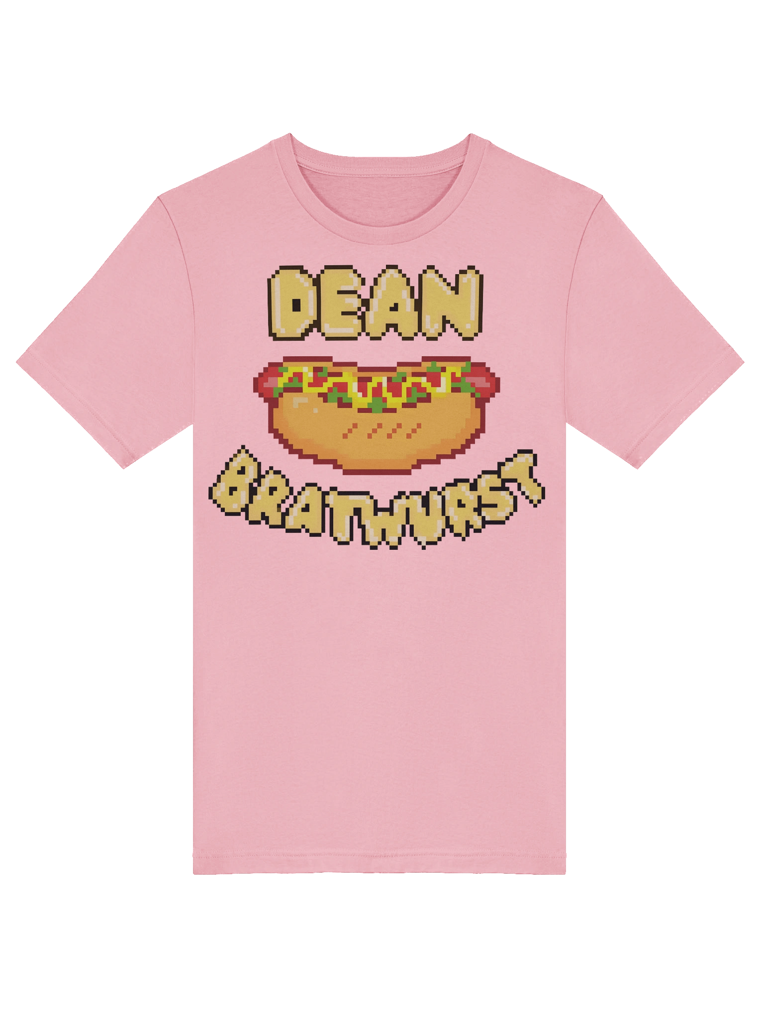 Pixelated Dean Bratwurst Logo T-Shirt (Pink) product image (5)