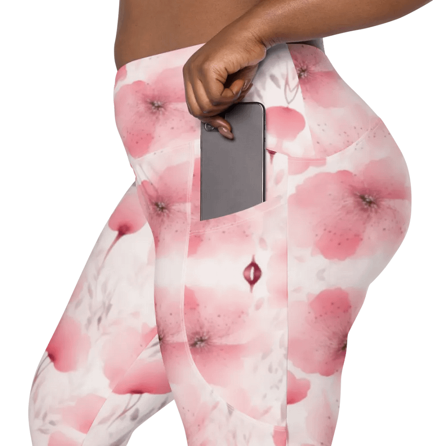 Floral Bliss Crossover Leggings with Sun Protection product image (8)