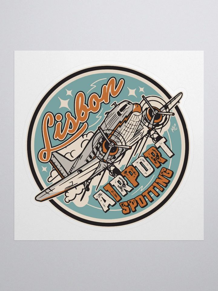 Retro Logo Sticker (Blue Background) product image (1)