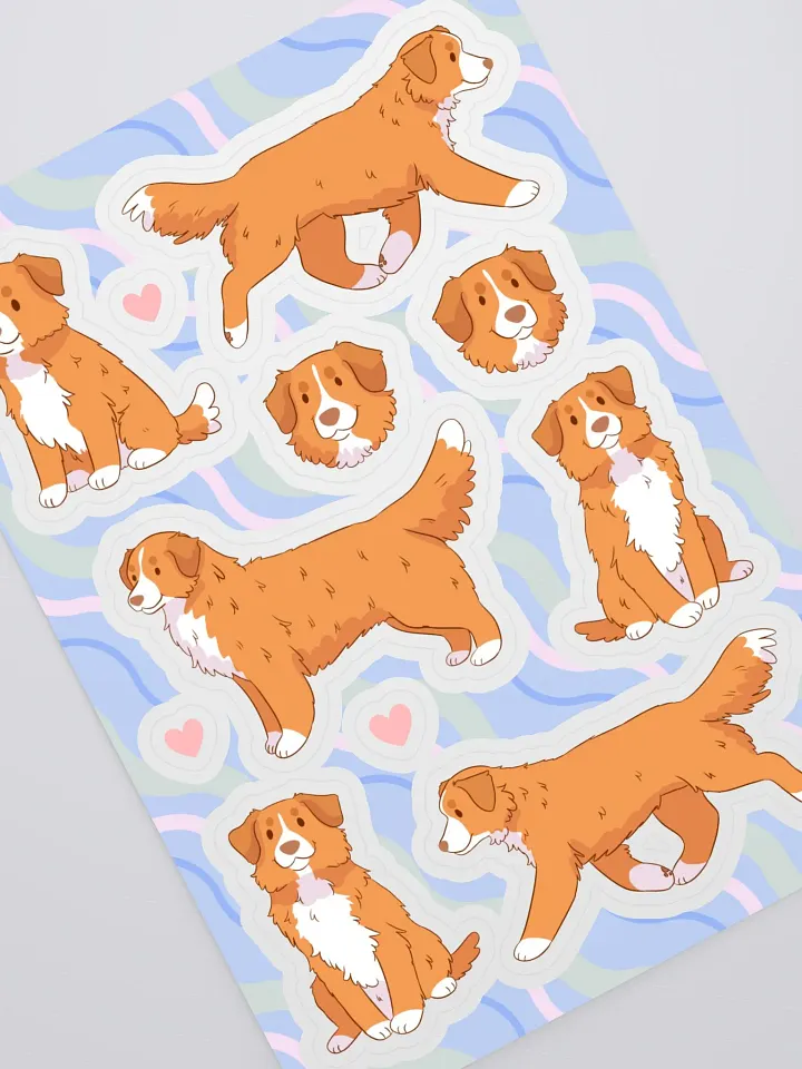 Nova Scotia Duck Tolling Retriever - Dog Illustration Sticker Sheet product image (2)