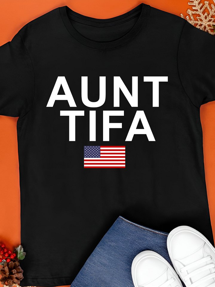 Aunt Tifa American Flag Shirt product image (1)