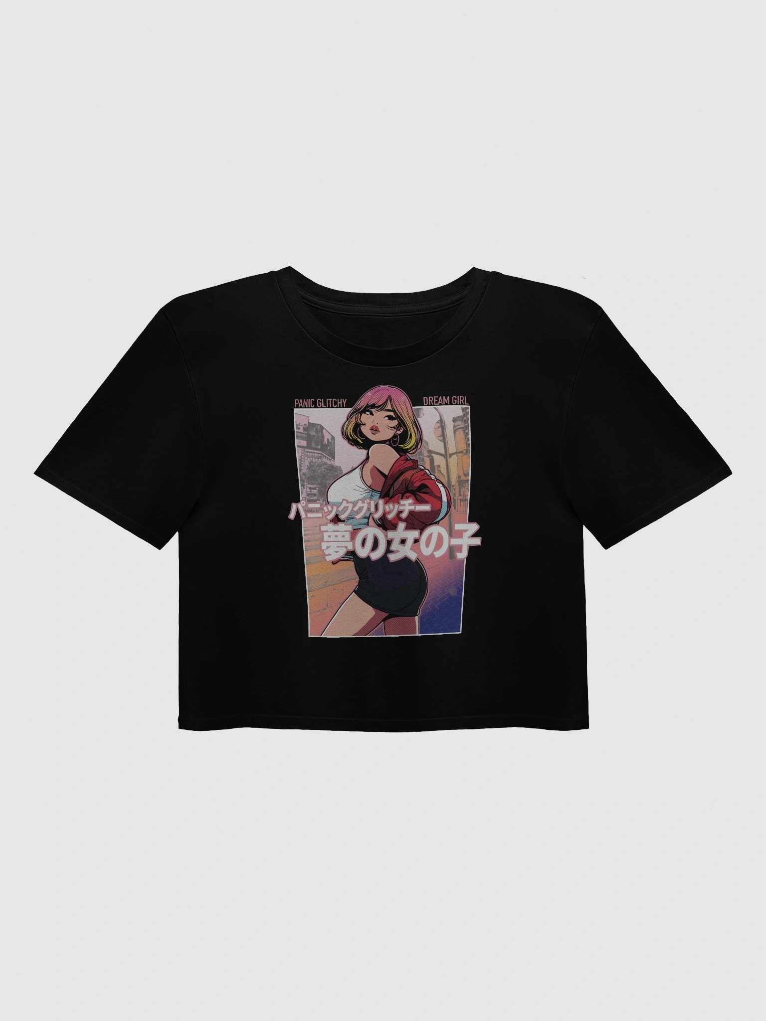 Panic Glitchy Dream Girl GYARU Crop Top product image (1)