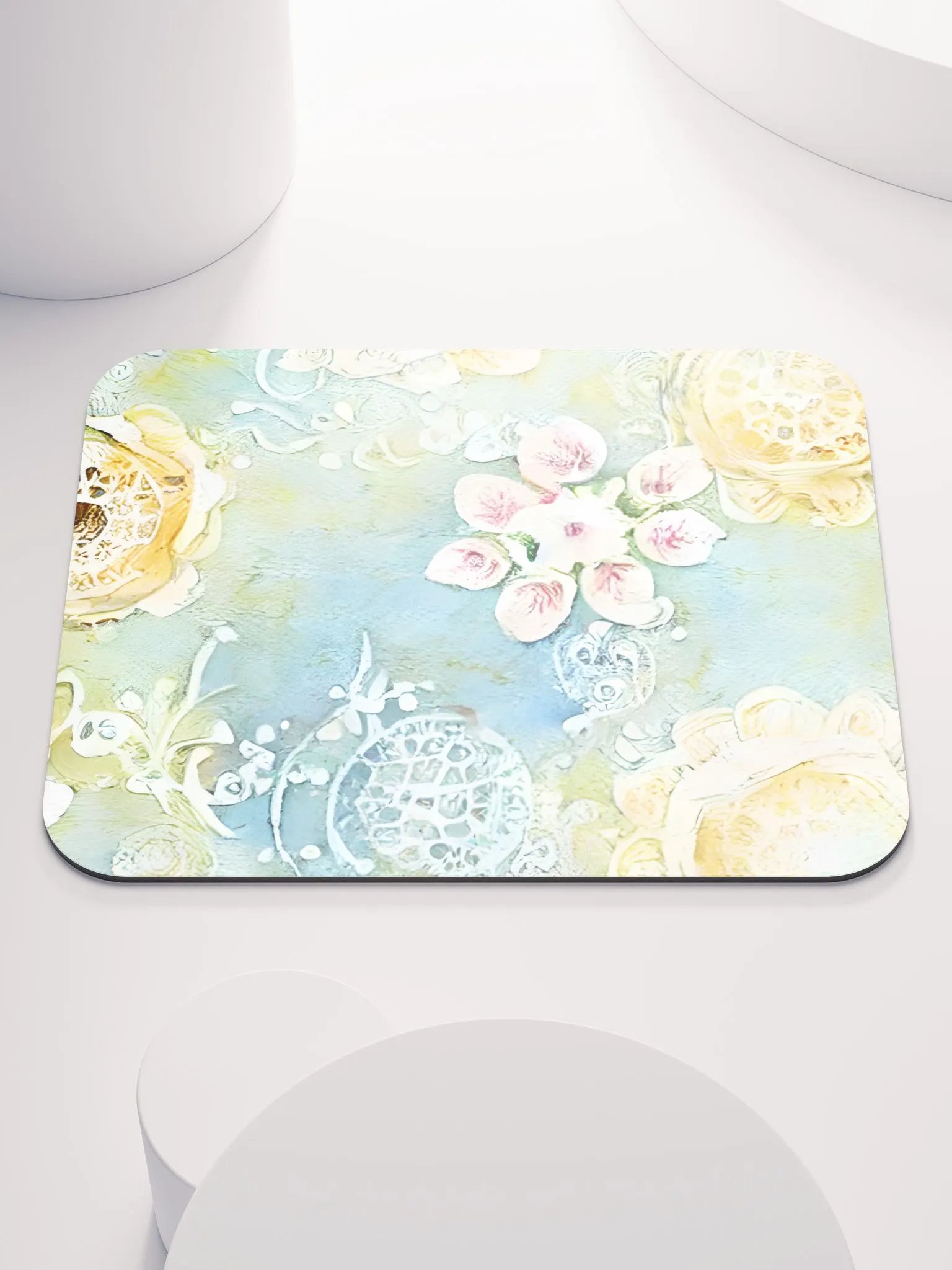 Shabby Chic Floral Mouse Mat product image (1)