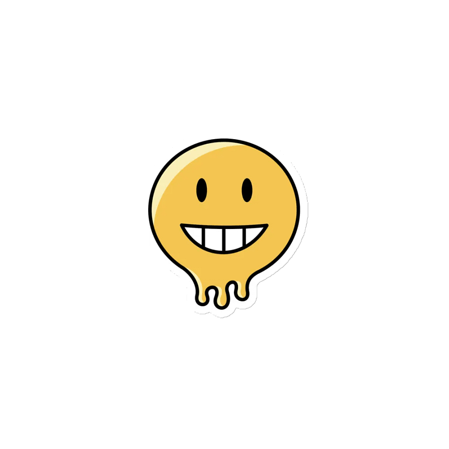 Melting Smiley Die-Cut Magnets product image (1)