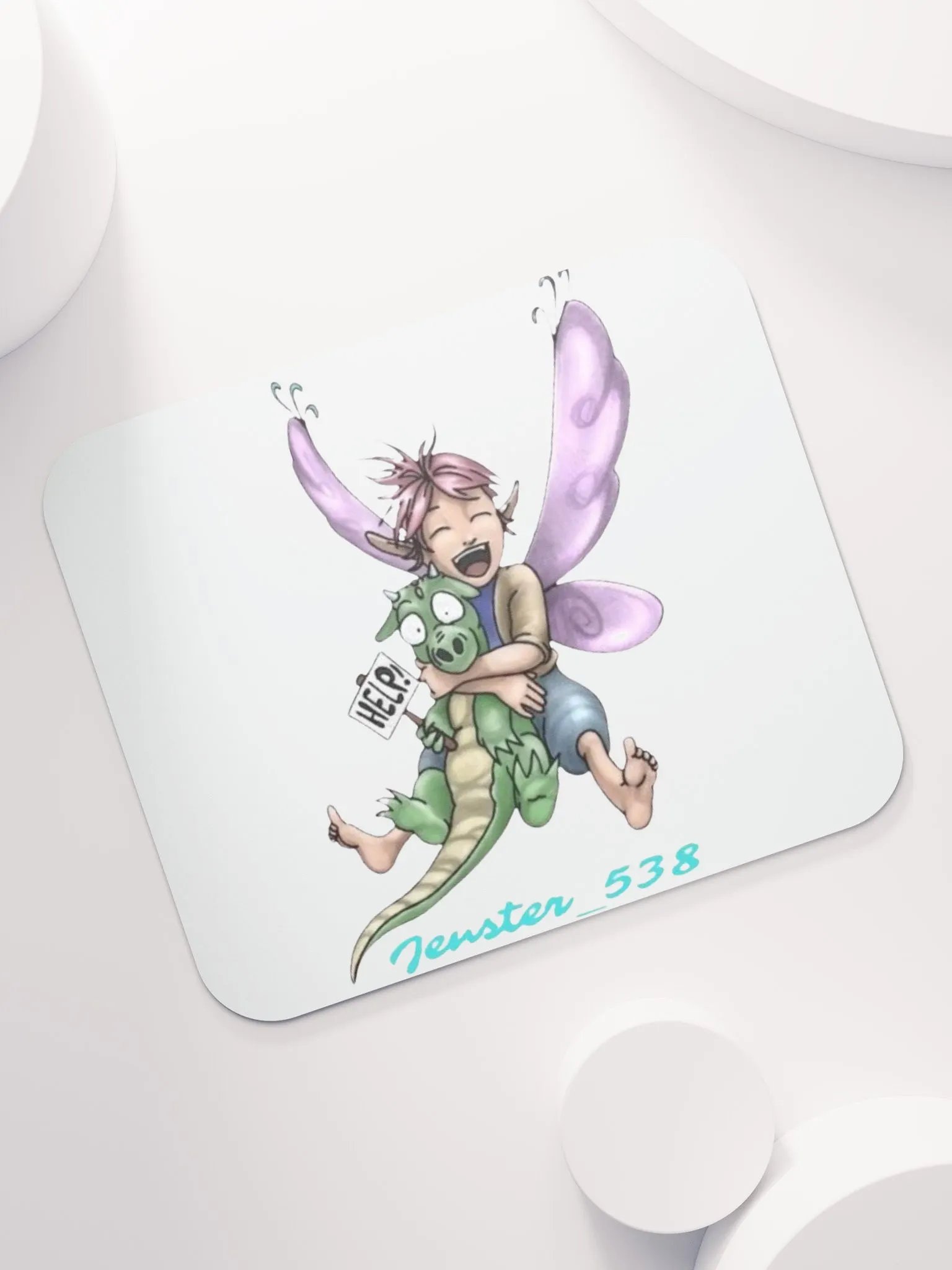 Whimsical Fairy and Dragon Mouse Pad product image (7)
