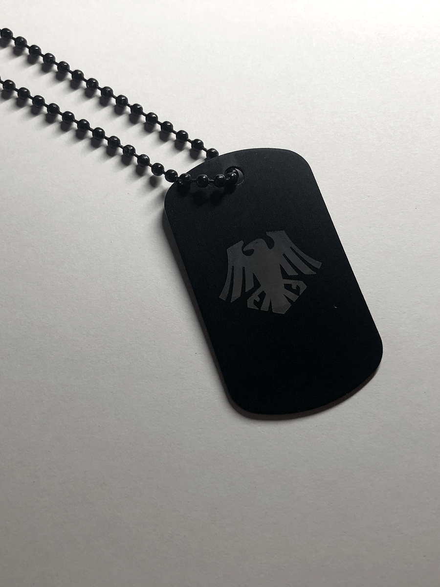 RAVEN - Engraved Dog Tag Pendant Necklace product image (6)