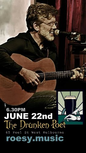📍 @drunkenpoetmusic 
📅 June 22
🕡 6:30 PM
📍 65 Peel St, West Melbourne

#acoustic 
#melbournegigs 
#singersongwriter
#thedrunk...