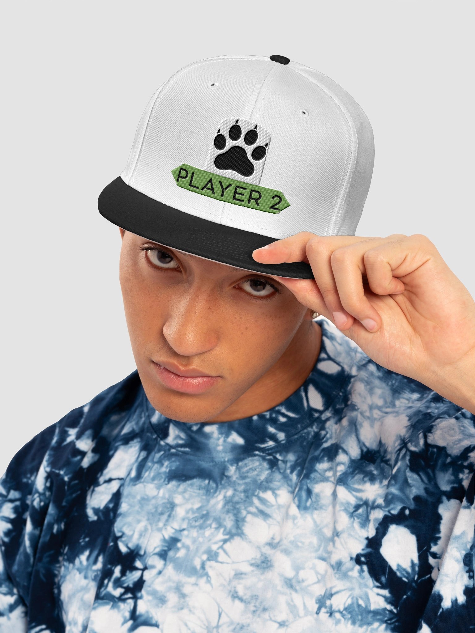 Paw Print Player Snapback | Cat Gamer Hat product image (1)