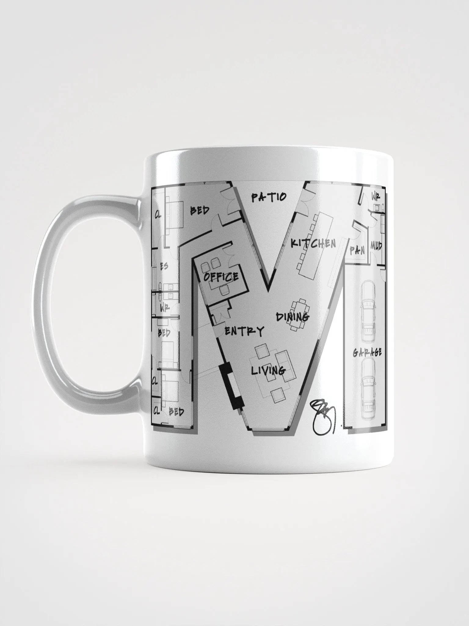Alphabet Floor Plan Mug - M product image (1)