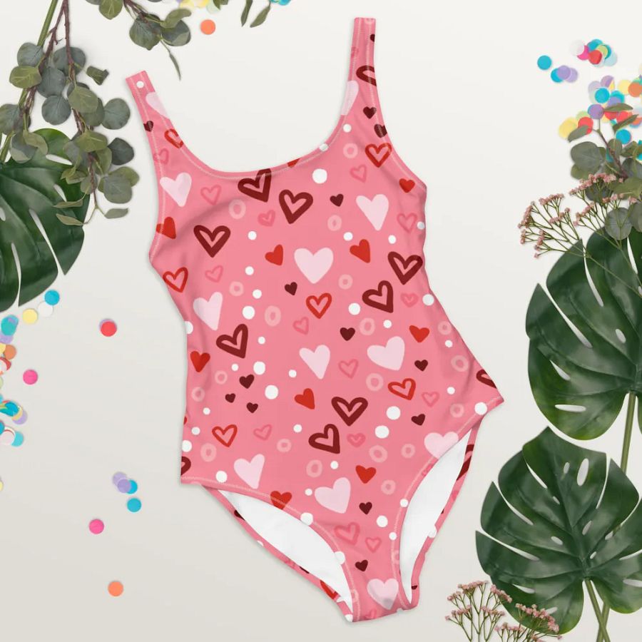 Heart Print Swimsuit product image (8)