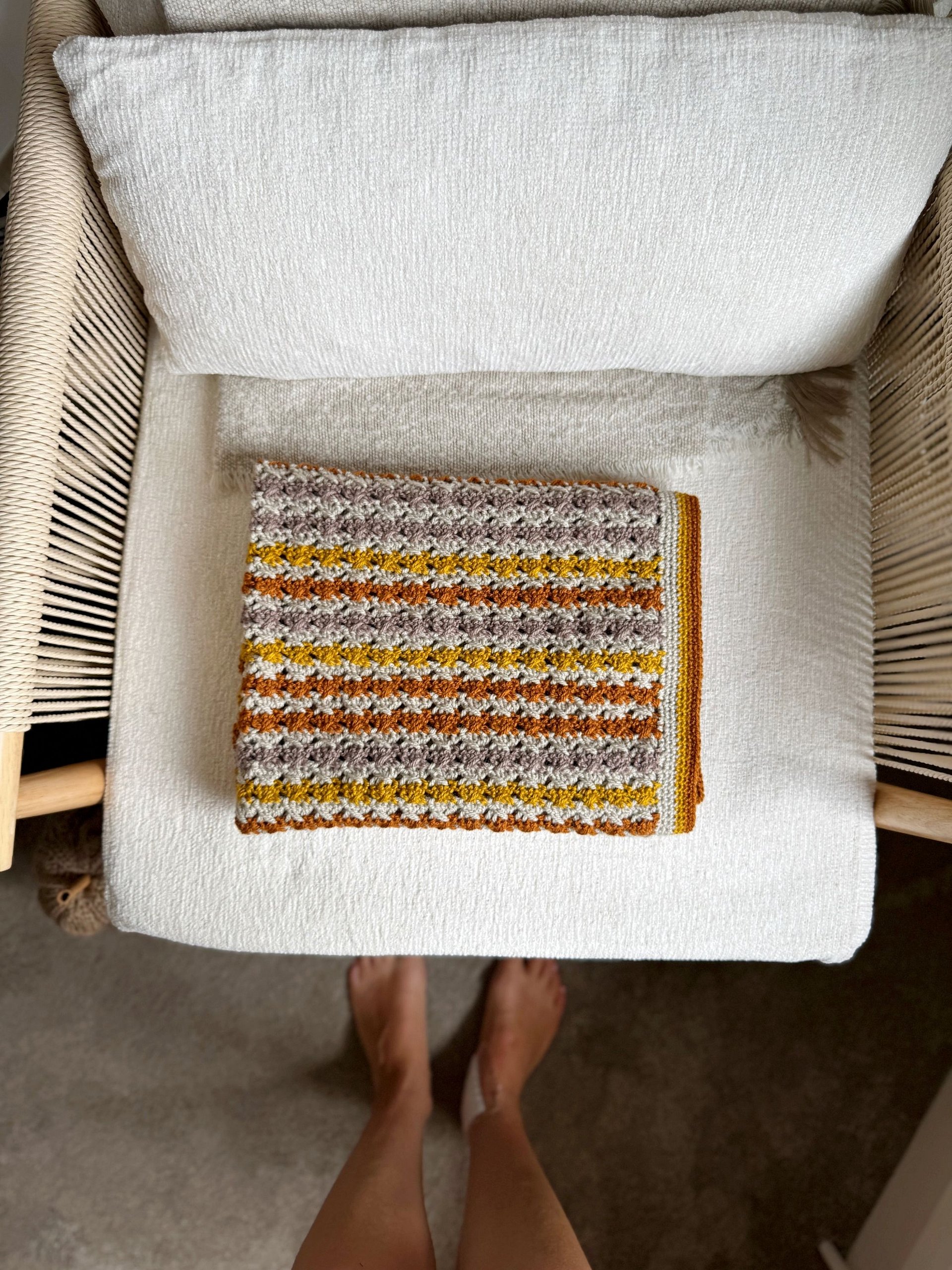 CROCHET PATTERN + VIDEO - Lapsang Beginner-Friendly Textured Blanket | PDF Download with 15 Sizes | Stash-Busting Crochet Throw Pattern product image (6)