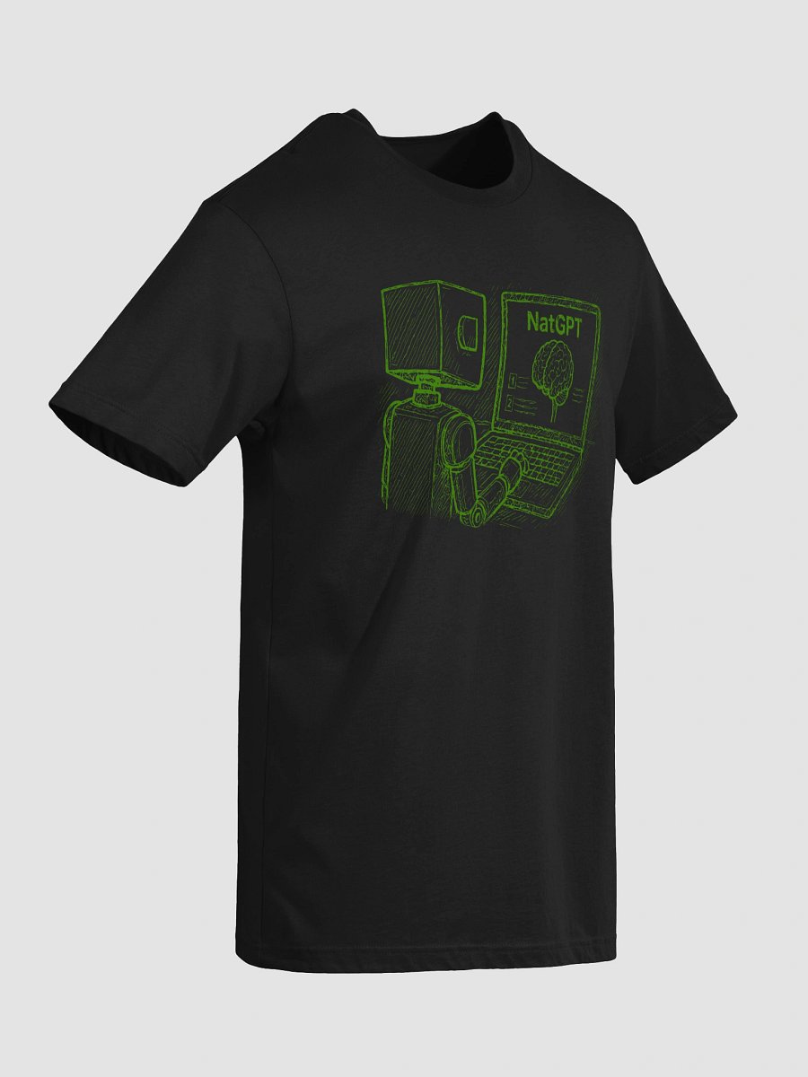 NatGPT: Check important info shirt - Black Tee product image (9)