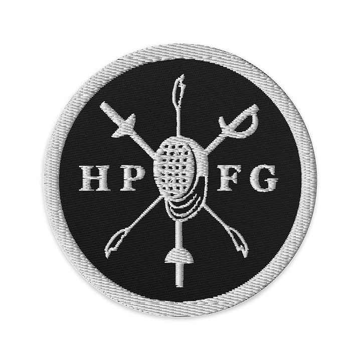 White on Black HPFG Embroidered Patch product image (1)