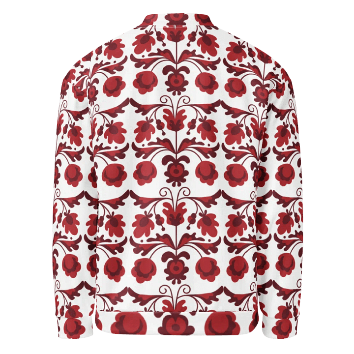 Symphony in Red Floral Bomber Jacket product image (2)