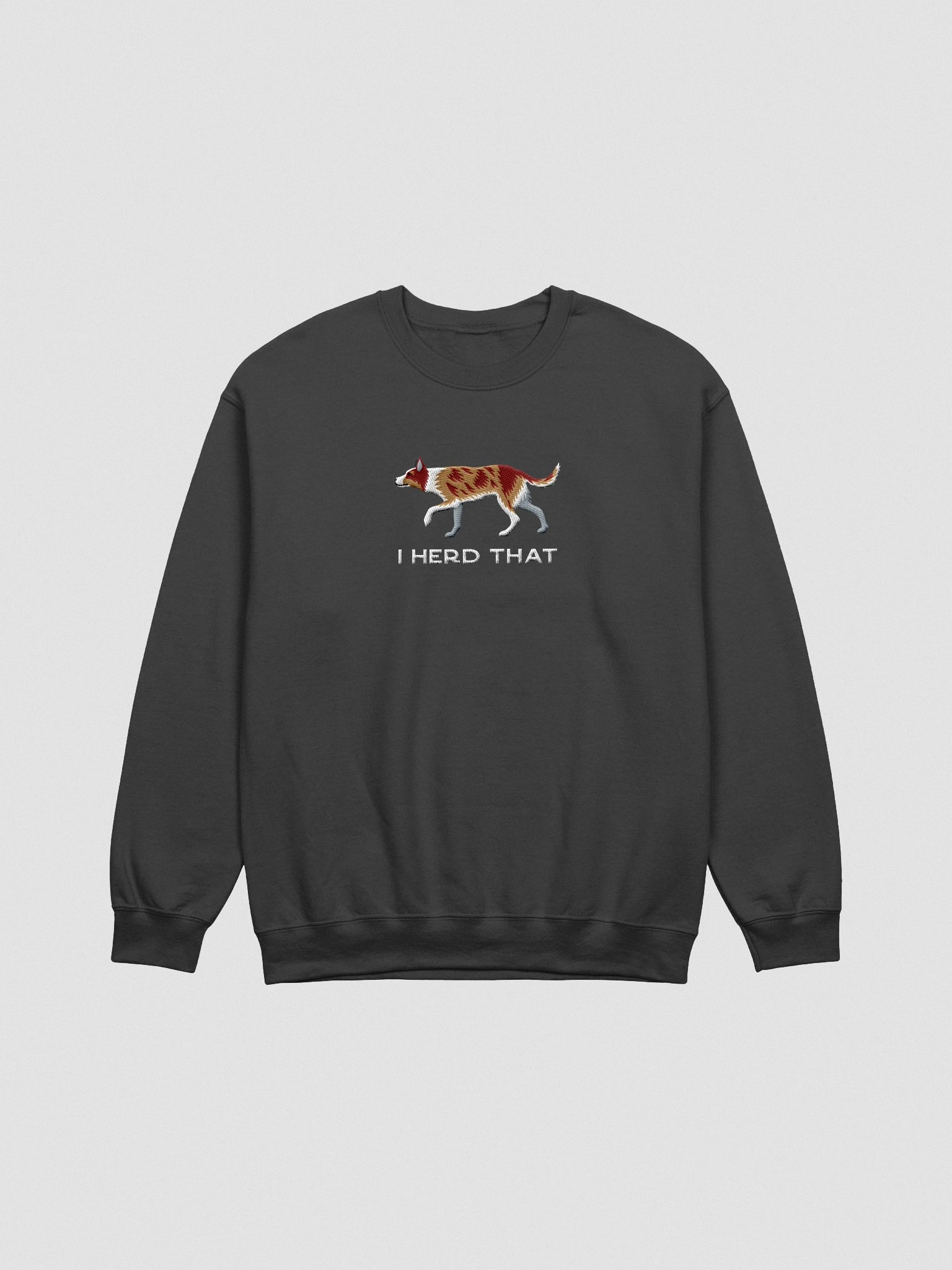I Herd That Sweatshirt (Embroidered) of an Australian Koolie(Red Merle Tricolor) product image (4)