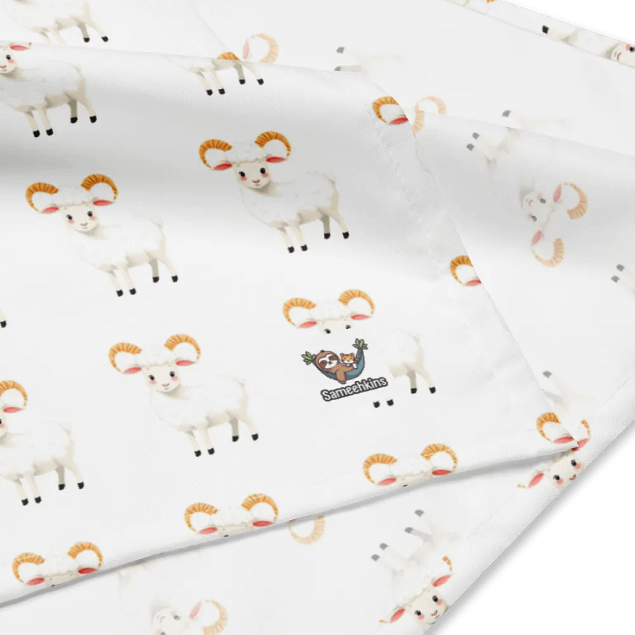 Curly Horns Cartoon Sheep All-Over Bandana product image (4)