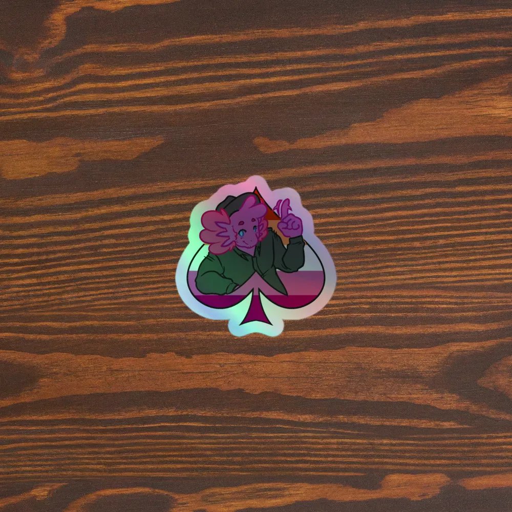 Lesbian in Spades | Kiss-Cut Holo Sticker product image (3)