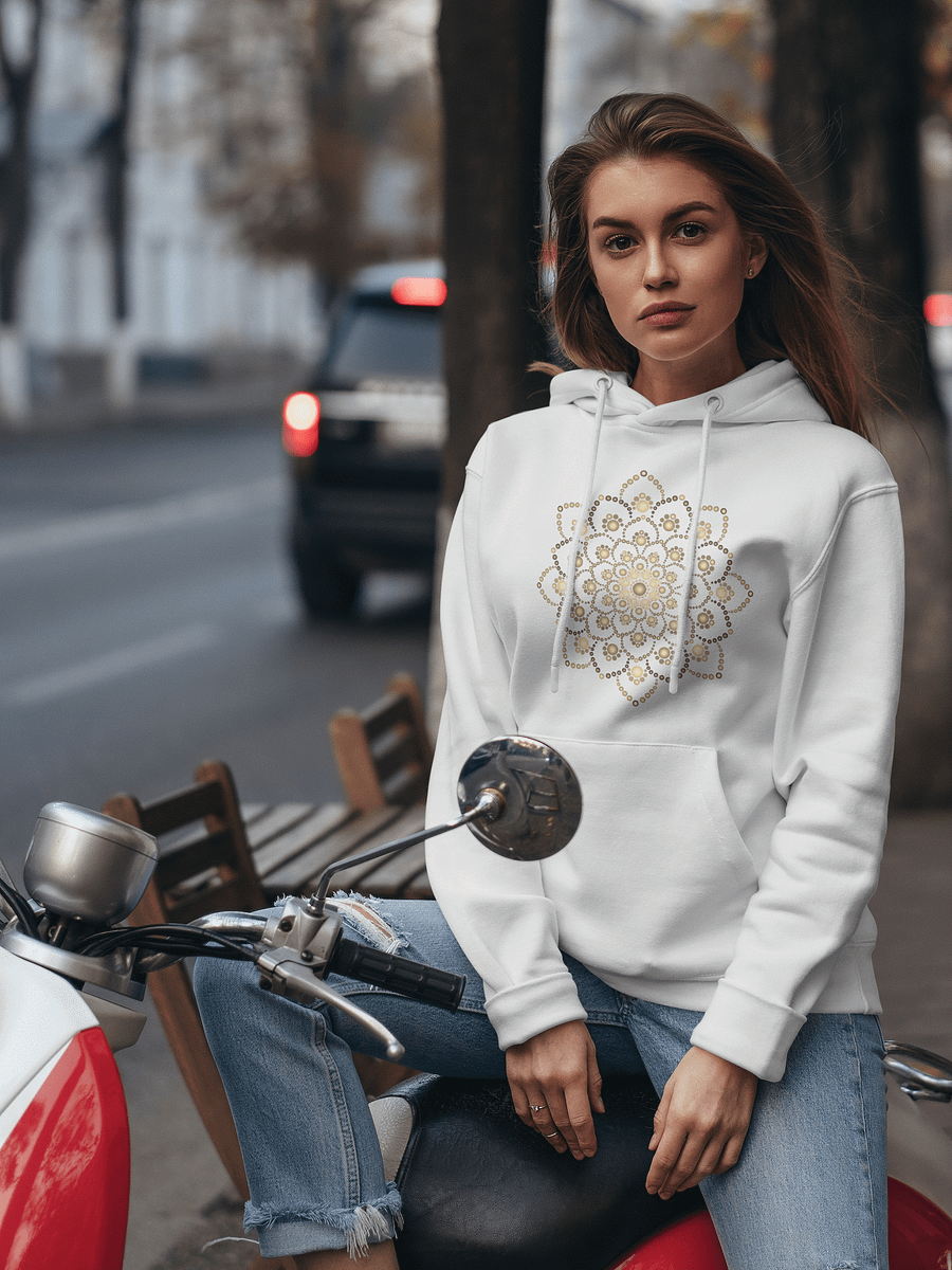 Golden-Brown Mandala Unisex Eco Hoodie product image (1)