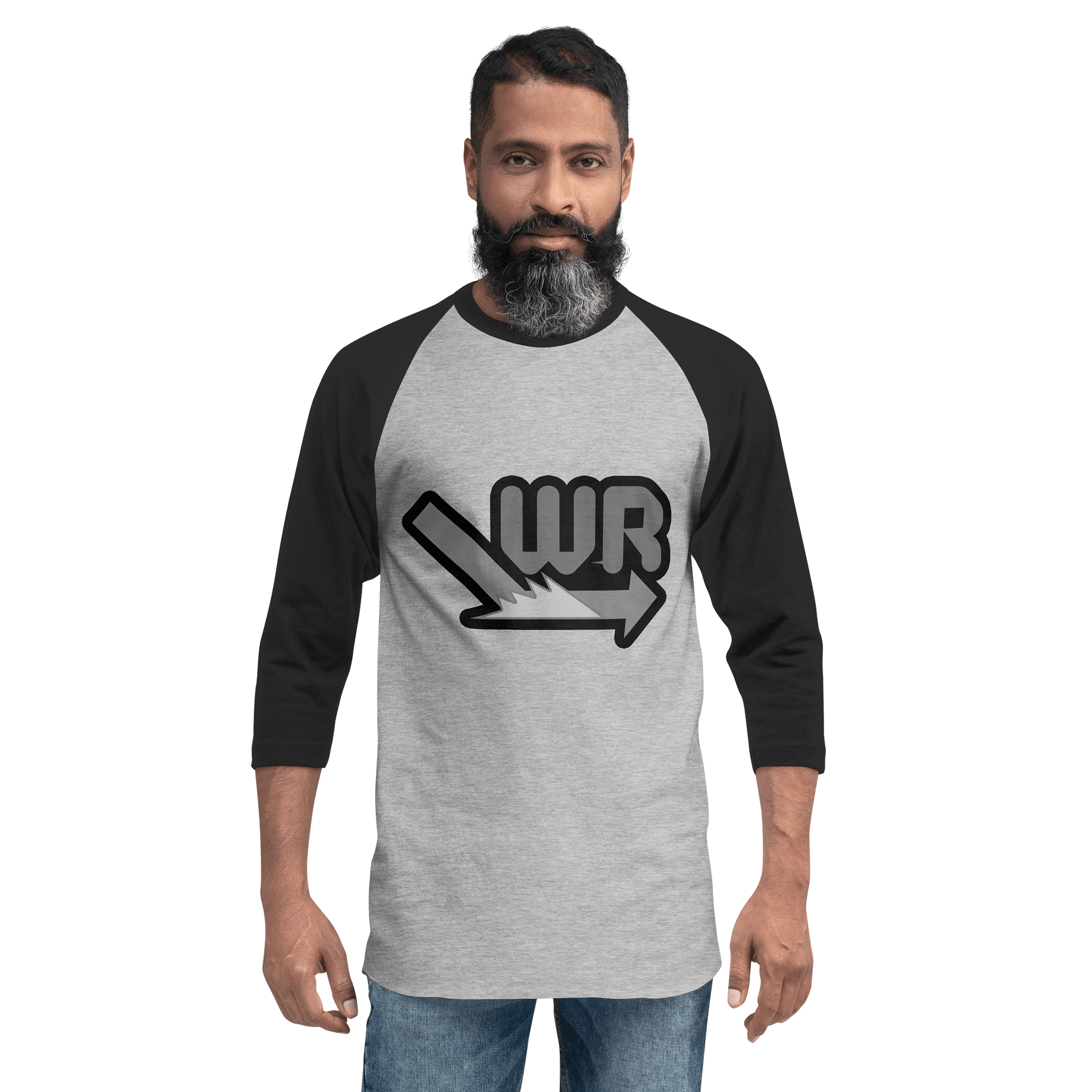 Grayscale Baseball T-Shirt product image (2)