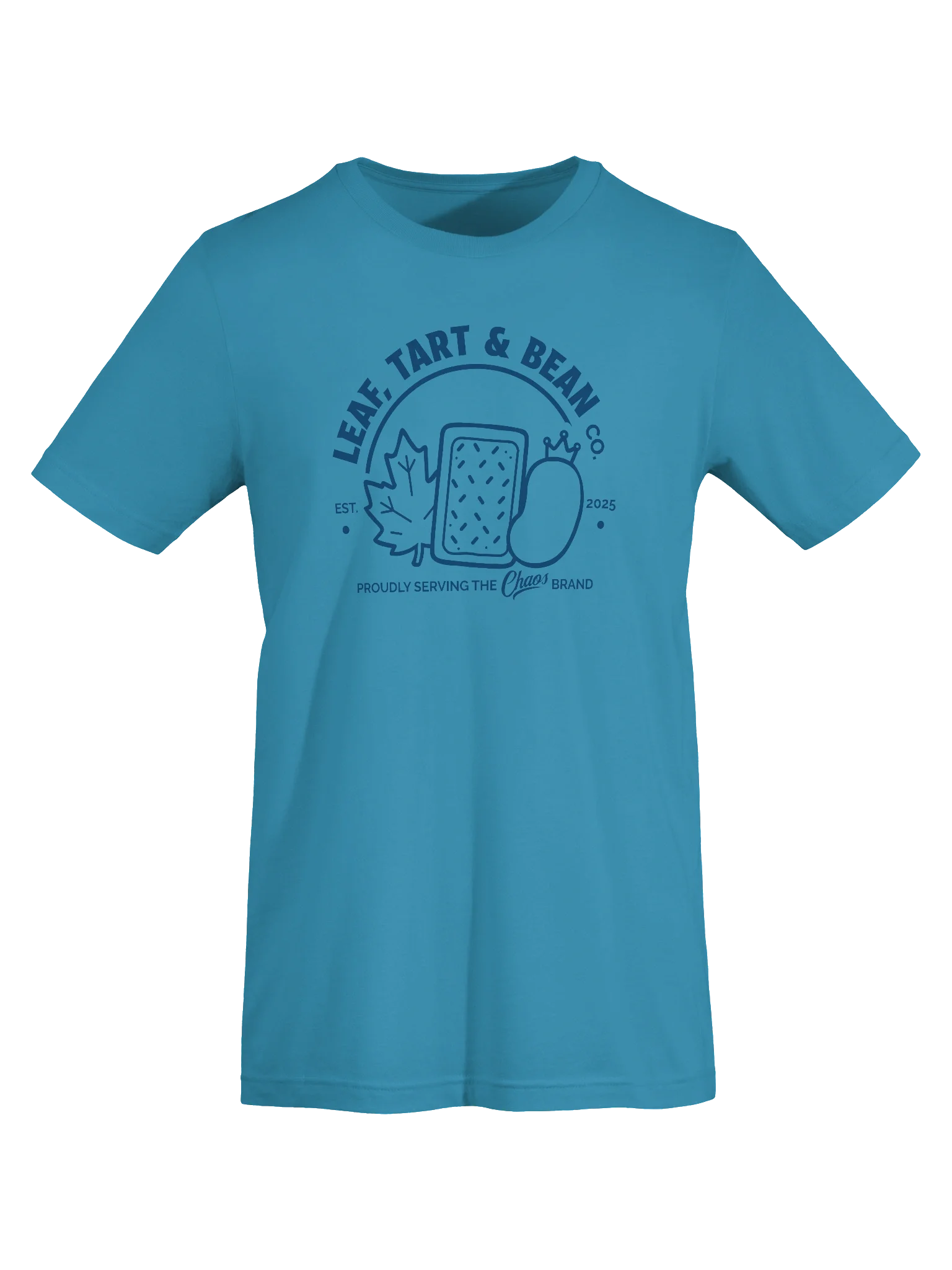 Leaf, Tart & Bean Co. T-shirt (Blue Text) product image (7)