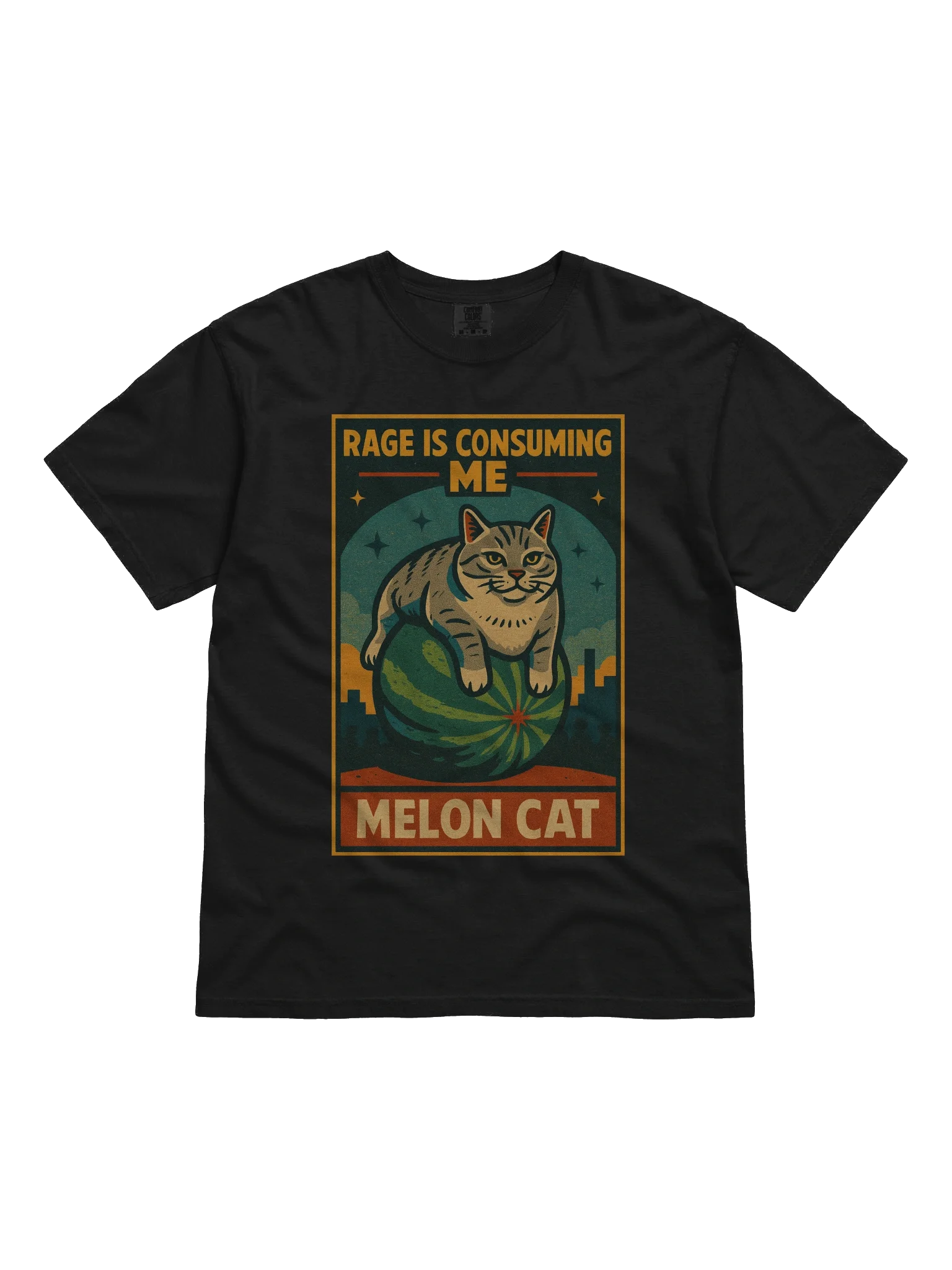 Melon Cat "Rage Is Consuming Me" Hilarious Retro Style T-Shirt product image (9)