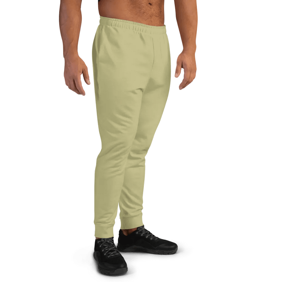 Plain Medium Yellow True Summer Recycled Polyester Premium Men's Joggers by Treasure Pie product image (11)