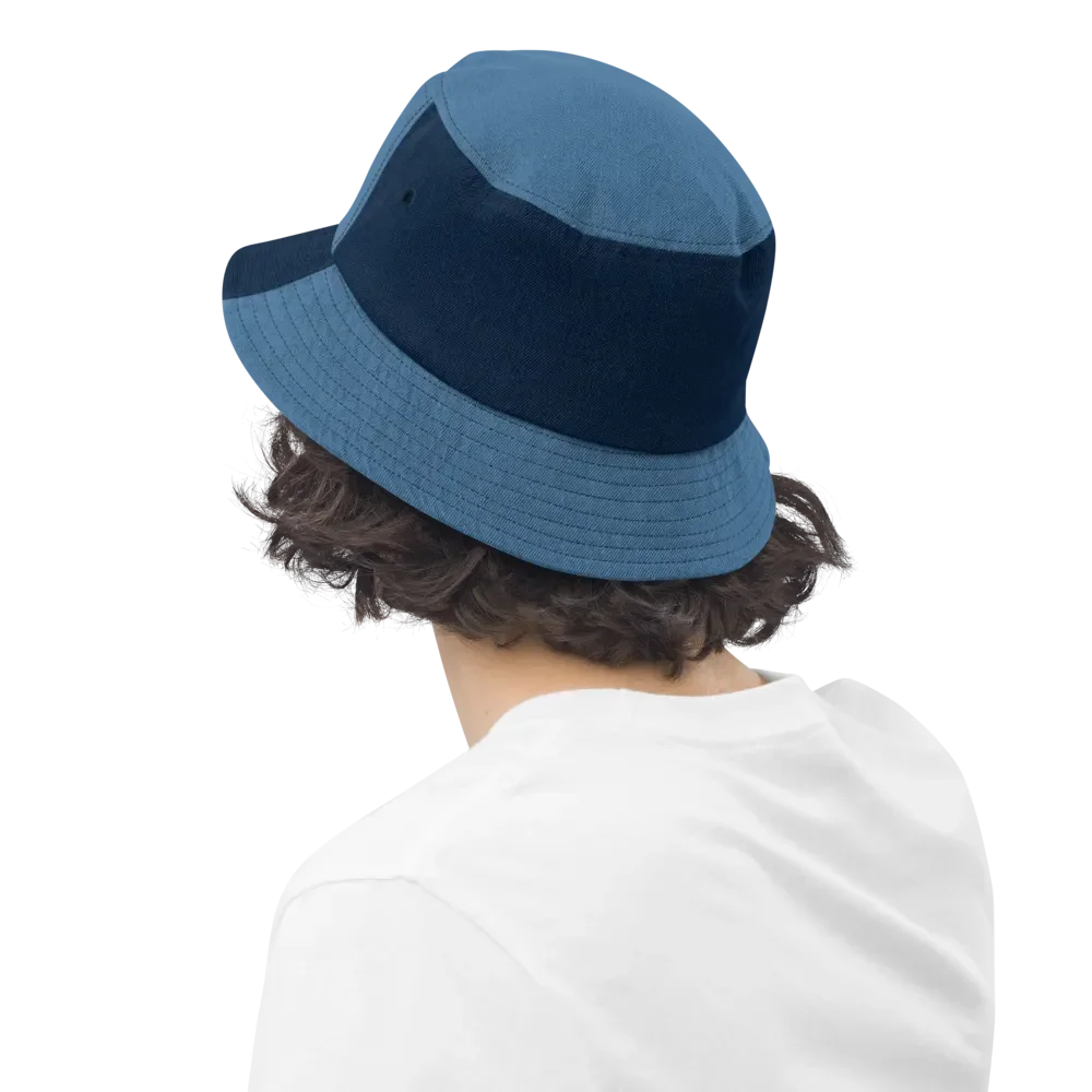 Alstom White Text Denim Bucket Hat product image (8)