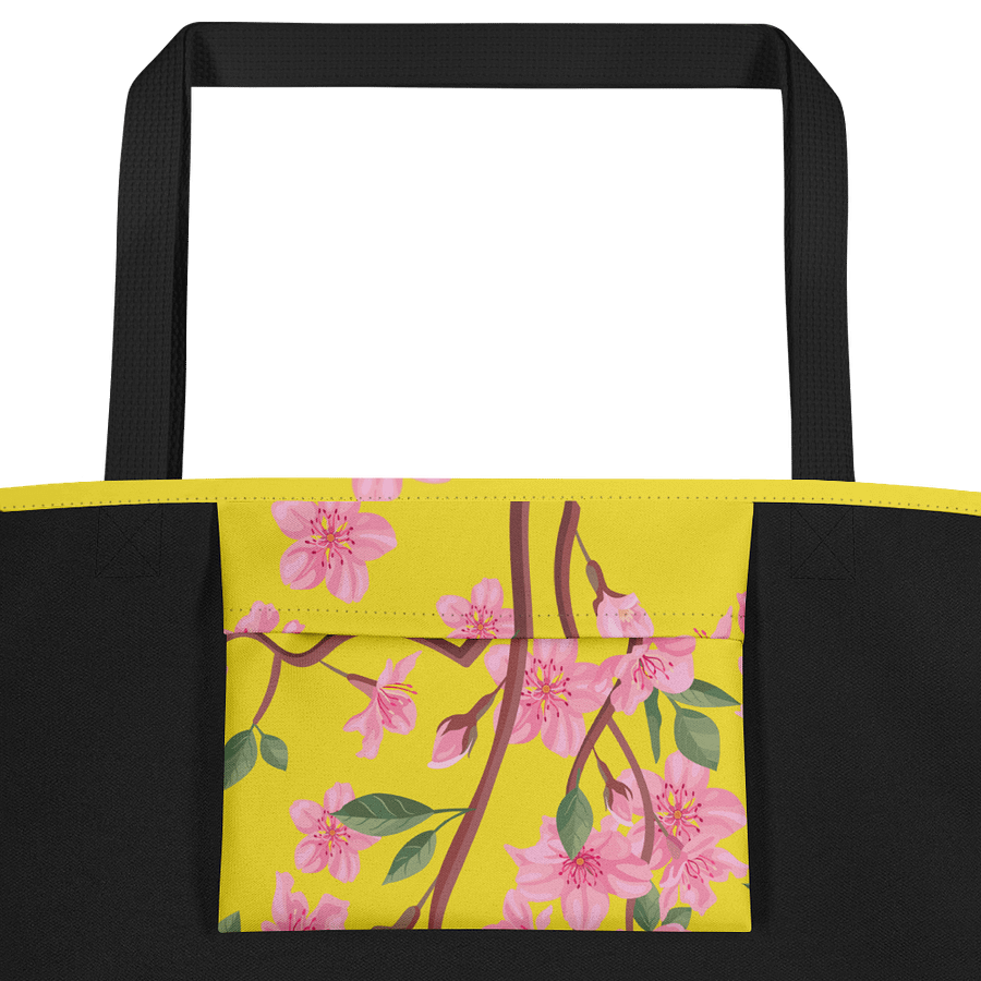 Peach Blossom Burst Yellow All-Over Tote Bag product image (3)