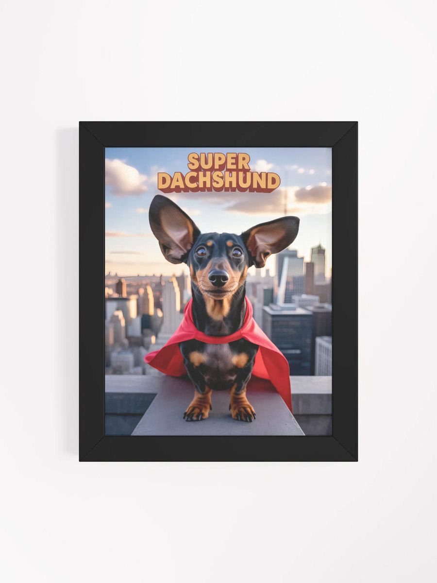 Dachshund Superhero Moment, Framed Poster product image (5)