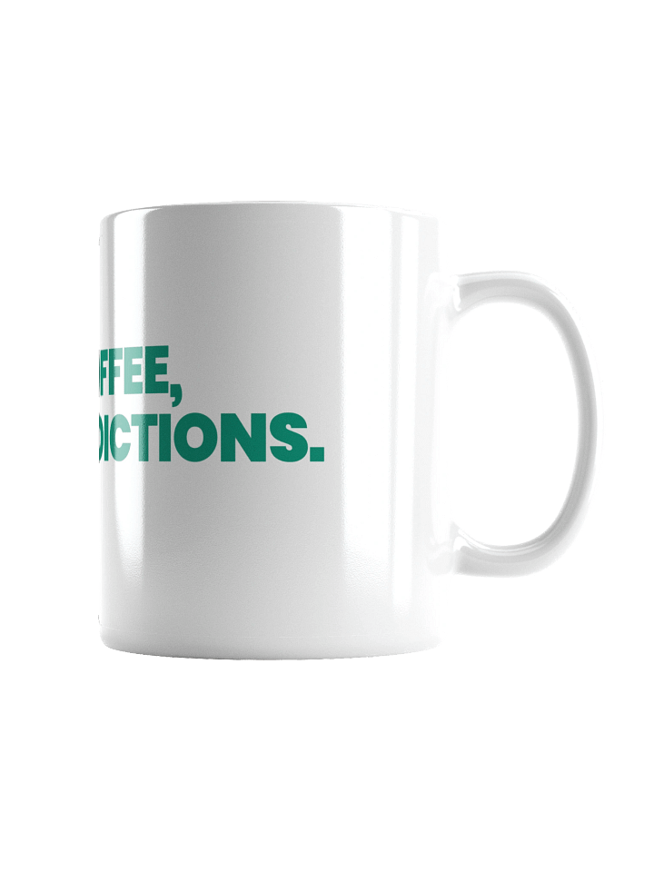 HOT COFFEE, BETTER PREDICTIONS White Glossy Mug Centered product image (2)