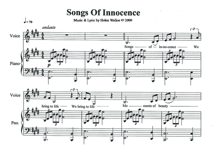 Songs of Innocence (Tenor Vocal & Piano) product image (1)