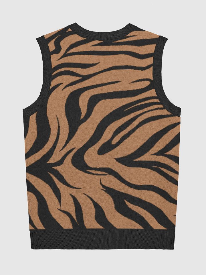 Tiger Stripe Knitted V-Neck Vest product image (2)
