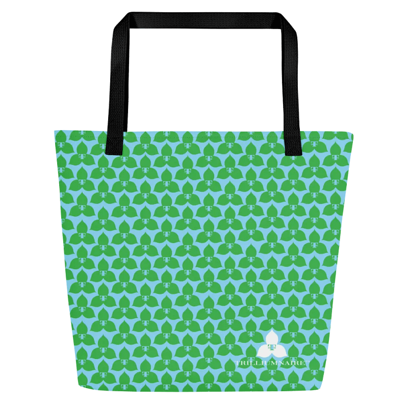 Trilliumnaire™ Oversized Tote w/Pocket in Sky and Leaf